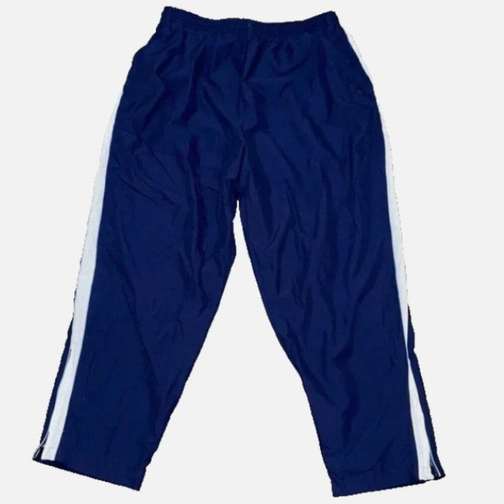 Y2K Track Pants 2 X Wilson Lined Wind Pants Navy Blue EUC